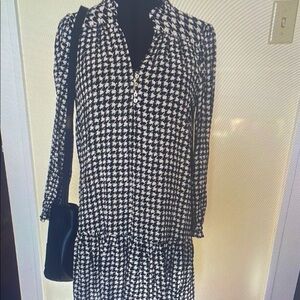 Black and White Houndstooth Dress